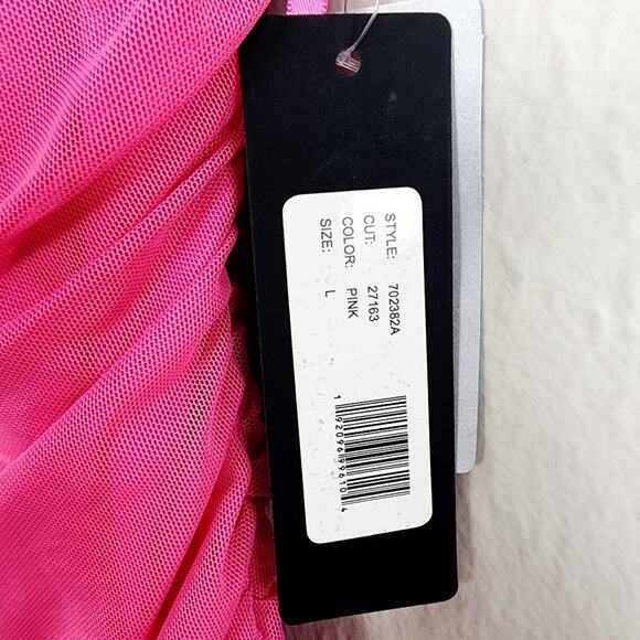 NEW Bebe Hot Pink Ruched Stretch Mini Dress - Picture 8 of 13